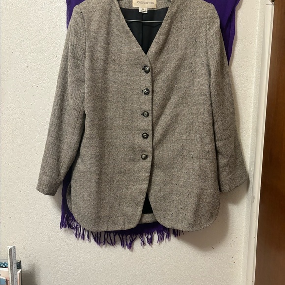 Vintage Joan’s of New York button down wool blazer woman’s size large.(12) - Picture 8 of 8